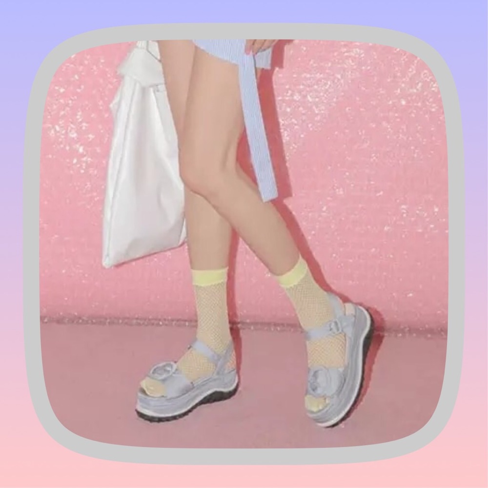 Pastel Yellow Fishnet Stockings 🐣